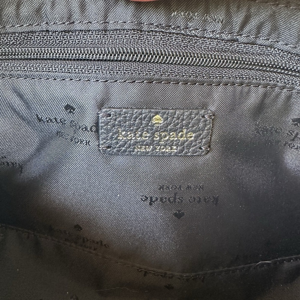 kate spade Lenox Mini Crossbody Bag Purse Black + Gold Hardware, New without Tag - Picture 8 of 11